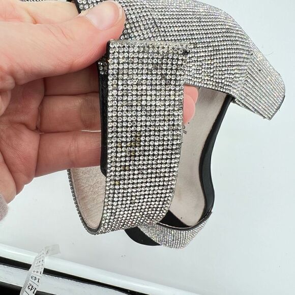 JEFFREY CAMPBELL
LINDSAY-JS SANDAL BLACK SATIN SILVER Rhinestones Size 9 $160 - Picture 3 of 12